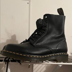 Dr. Martens Black Leather Combat Boots